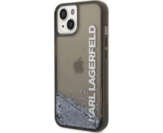 Karl Lagerfeld KLHCP14MLCKVK hardcase Liquid Glitter Elong Aizsargapvalks priekš iPhone 14 Plus / 15 Plus 6.7" / melns Neoriģinālie Maciņi