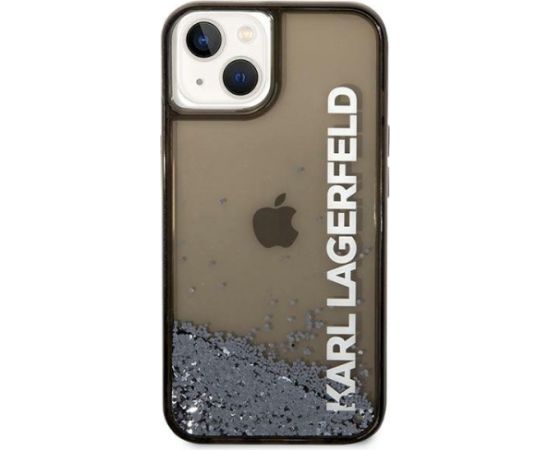 Karl Lagerfeld KLHCP14MLCKVK hardcase Liquid Glitter Elong Aizsargapvalks priekš iPhone 14 Plus / 15 Plus 6.7" / melns Neoriģinālie Maciņi