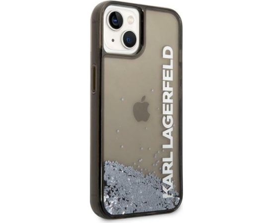 Karl Lagerfeld KLHCP14MLCKVK hardcase Liquid Glitter Elong Aizsargapvalks priekš iPhone 14 Plus / 15 Plus 6.7" / melns Neoriģinālie Maciņi