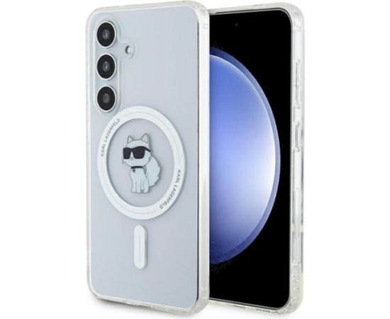 Karl Lagerfeld KLHMS24SHFCCNOT Aizsargapvalks priekš Samsung Galaxy S24 S921 IML Choupette MagSafe / caurspīdīgs Neoriģinālie Maciņi