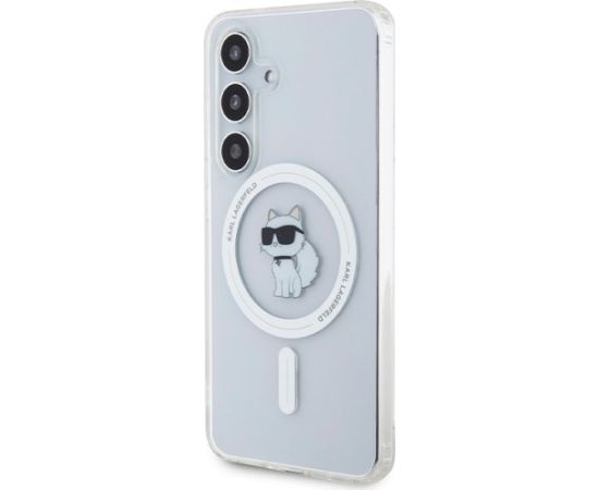 Karl Lagerfeld KLHMS24SHFCCNOT Aizsargapvalks priekš Samsung Galaxy S24 S921 IML Choupette MagSafe / caurspīdīgs Neoriģinālie Maciņi