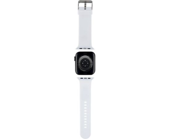 Karl Lagerfeld Strap KLAWLSLKNH Ремешок для часов Apple Watch 42/44/45/49mm / белый Smart pūlksteņu aksesuāri