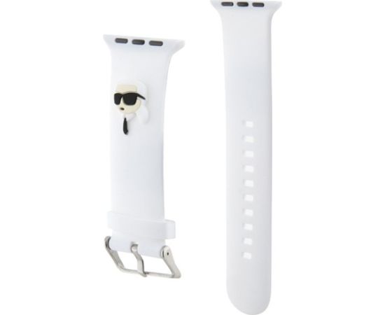 Karl Lagerfeld Strap KLAWLSLKNH Ремешок для часов Apple Watch 42/44/45/49mm / белый Smart pūlksteņu aksesuāri