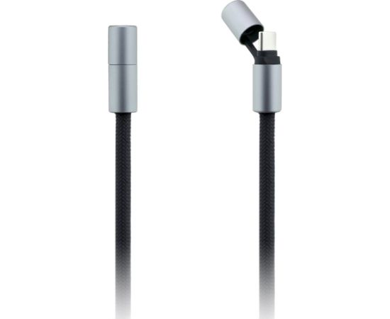Karl Lagerfeld CBDY Ikonik Charm USB-C/USB-C Uzlādes kabelis priekš / melns Data USB kabeļi