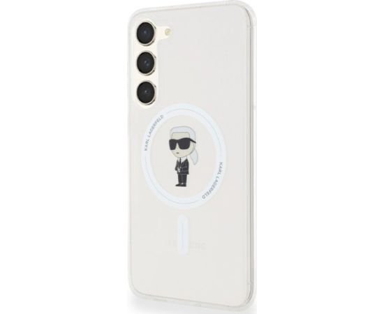 Karl Lagerfeld KLHMS23MHFCKNOT IML Ikonik MagSafe Aizsargapvalks priekš Samsung Galaxy S23+ S916 / caurspīdīgs Neoriģinālie Maciņi