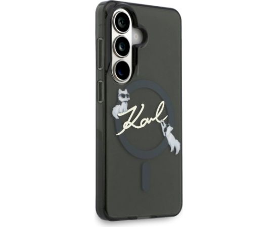 Karl Lagerfeld IML KC Script MagSafe Aizsargapvalks priekš Samsung Galaxy S26 Plus / melns Neoriģinālie Maciņi