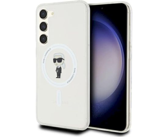 Karl Lagerfeld KLHMS24MHFCKNOT S24+ S926 transparent hardcase IML Ikonik MagSafe Aizsargapvalks priekš Samsung Galaxy S24+ / caurspīdīgs Neoriģinālie Maciņi