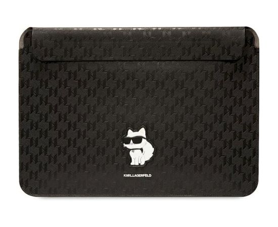 Karl Lagerfeld Sleeve KLCS14SAKHPCK Klēpjdatora maciņš 14" Saffiano Monogram Choupette / melns Somas portatīvajiem datoriem