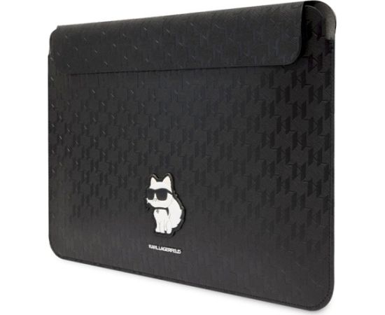 Karl Lagerfeld Sleeve KLCS14SAKHPCK Klēpjdatora maciņš 14" Saffiano Monogram Choupette / melns Somas portatīvajiem datoriem