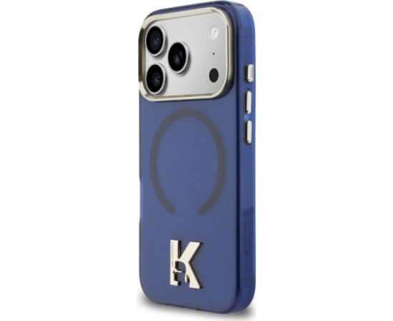 Karl Lagerfeld IML K Head Logo MagSafe Aizsargapvalks priekš iPhone 17 Pro / zils Neoriģinālie Maciņi