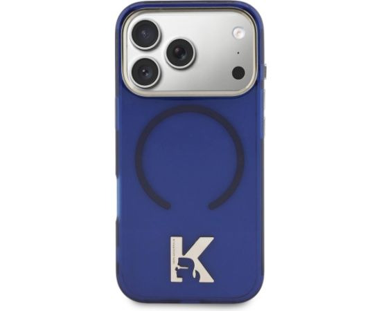 Karl Lagerfeld IML K Head Logo MagSafe Aizsargapvalks priekš iPhone 17 Pro / zils Neoriģinālie Maciņi