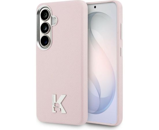 Case Karl Lagerfeld K Metal Logo MagSafe Aizsargapvalks priekš Samsung Galaxy S26 / rozā Neoriģinālie Maciņi