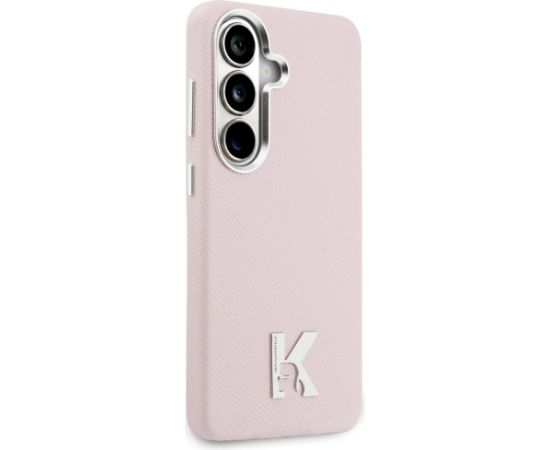 Case Karl Lagerfeld K Metal Logo MagSafe Aizsargapvalks priekš Samsung Galaxy S26 / rozā Neoriģinālie Maciņi