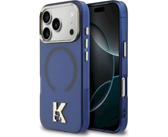 Karl Lagerfeld IML K Head Logo MagSafe Aizsargapvalks priekš iPhone 17 Pro Max / zils Neoriģinālie Maciņi