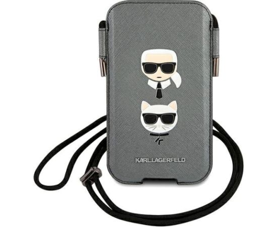 Karl Lagerfeld Torebka KLHCP12MOPHKCG Aizsargapvalks priekš 6,1" / pelēks Neoriģinālie Maciņi