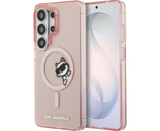 Karl Lagerfeld IML Peekaboo Choupette MagSafe Aizsargapvalks priekš Samsung Galaxy S26 Ultra / rozā Neoriģinālie Maciņi