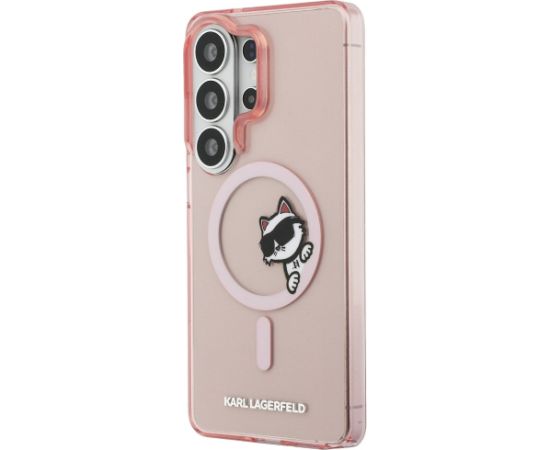 Karl Lagerfeld IML Peekaboo Choupette MagSafe Aizsargapvalks priekš Samsung Galaxy S26 Ultra / rozā Neoriģinālie Maciņi