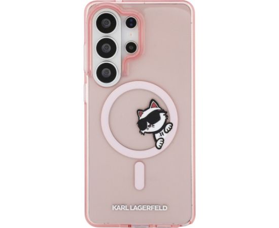Karl Lagerfeld IML Peekaboo Choupette MagSafe Aizsargapvalks priekš Samsung Galaxy S26 Ultra / rozā Neoriģinālie Maciņi