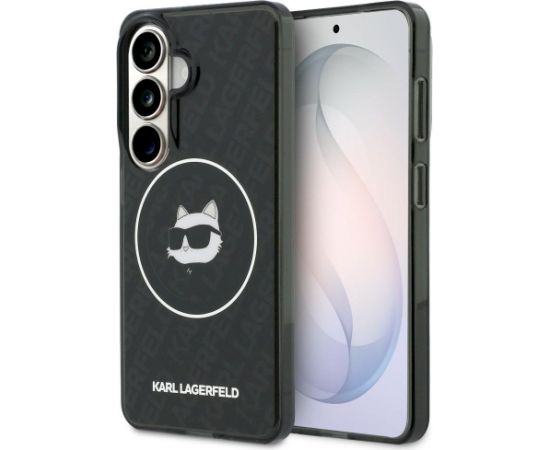 Karl Lagerfeld IML Repeated Choupette MagSafe Case Aizsargapvalks priekš Samsung Galaxy S26 / melns Neoriģinālie Maciņi