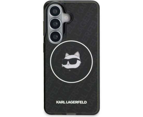 Karl Lagerfeld IML Repeated Choupette MagSafe Case Aizsargapvalks priekš Samsung Galaxy S26 / melns Neoriģinālie Maciņi