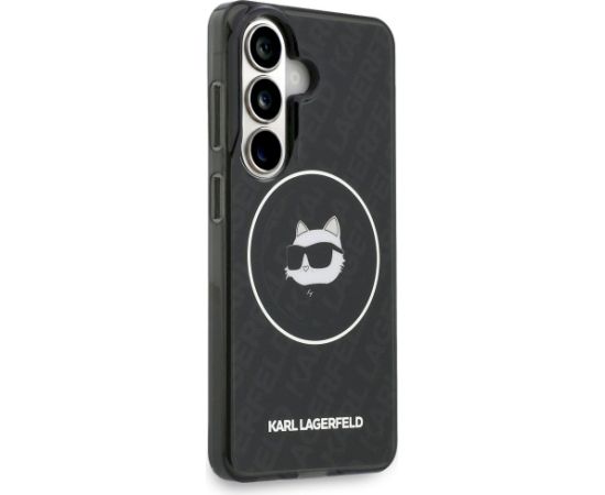 Karl Lagerfeld IML Repeated Choupette MagSafe Case Aizsargapvalks priekš Samsung Galaxy S26 / melns Neoriģinālie Maciņi