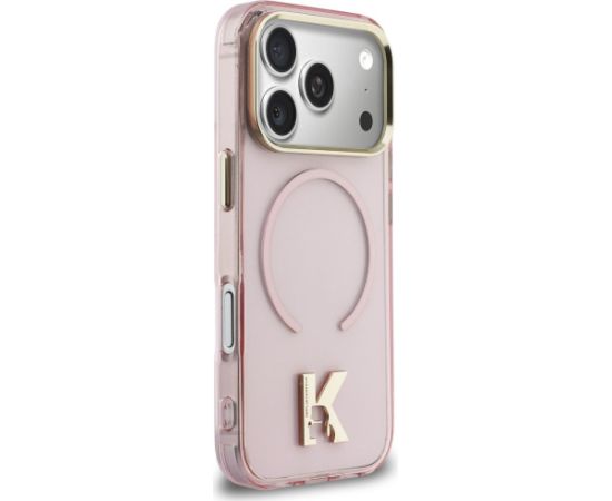 Karl Lagerfeld IML K Head Logo MagSafe Aizsargapvalks priekš iPhone 17 Pro / rozā Neoriģinālie Maciņi