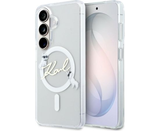 Karl Lagerfeld IML KC Script MagSafe Aizsargapvalks priekš Samsung Galaxy S26 Plus / caurspīdīgs Neoriģinālie Maciņi