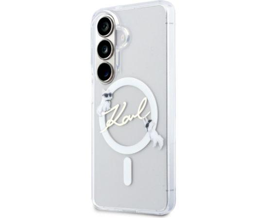 Karl Lagerfeld IML KC Script MagSafe Aizsargapvalks priekš Samsung Galaxy S26 Plus / caurspīdīgs Neoriģinālie Maciņi