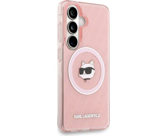 Karl Lagerfeld IML Repeated Choupette MagSafe Case Aizsargapvalks priekš Samsung Galaxy S26 Plus / rozā Neoriģinālie Maciņi
