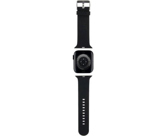 Karl Lagerfeld Strap KLAWMSLCNK Ремешок для часов Apple Watch 38/40/41mm 3D Rubber Choupette Heads / чёрный Smart pūlksteņu aksesuāri
