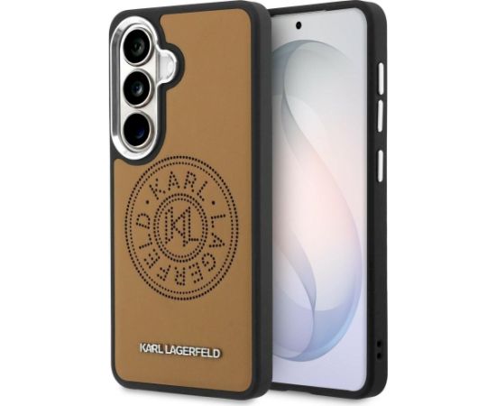 Case Karl Lagerfeld Perforated KL MagSafe Aizsargapvalks priekš Samsung Galaxy S26 / brūns Neoriģinālie Maciņi