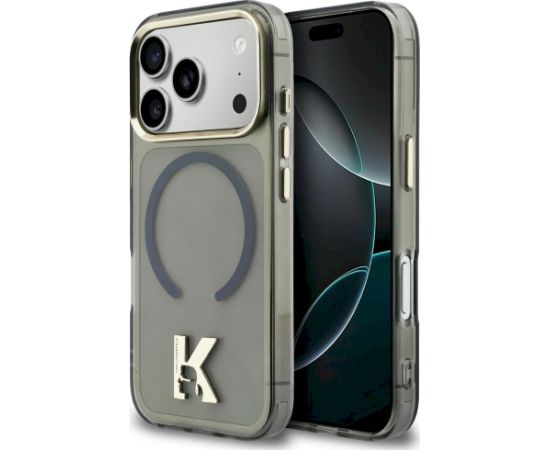 Karl Lagerfeld IML K Head Logo MagSafe Aizsargapvalks priekš iPhone 17 Pro Max / melns Neoriģinālie Maciņi