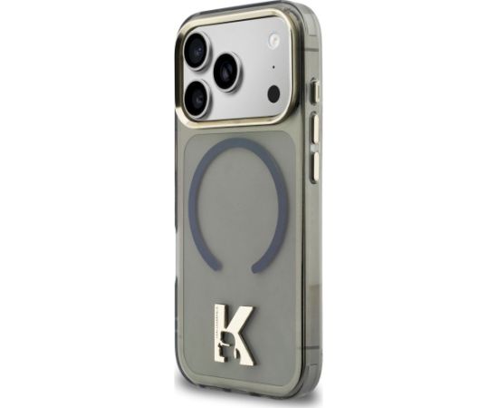 Karl Lagerfeld IML K Head Logo MagSafe Aizsargapvalks priekš iPhone 17 Pro Max / melns Neoriģinālie Maciņi