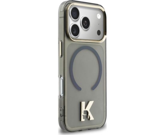 Karl Lagerfeld IML K Head Logo MagSafe Aizsargapvalks priekš iPhone 17 Pro Max / melns Neoriģinālie Maciņi