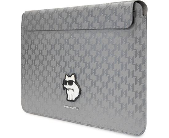 Karl Lagerfeld Sleeve KLCS14SAKHPCG Klēpjdatora maciņš 14" Saffiano Monogram Choupette / sudraba Somas portatīvajiem datoriem