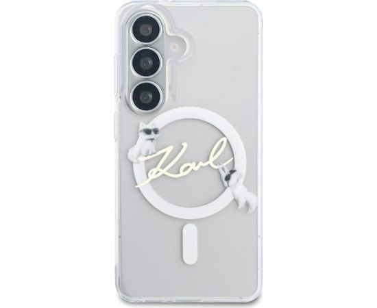 Karl Lagerfeld IML KC Script MagSafe Aizsargapvalks priekš Samsung Galaxy S26 / caurspīdīgs Neoriģinālie Maciņi