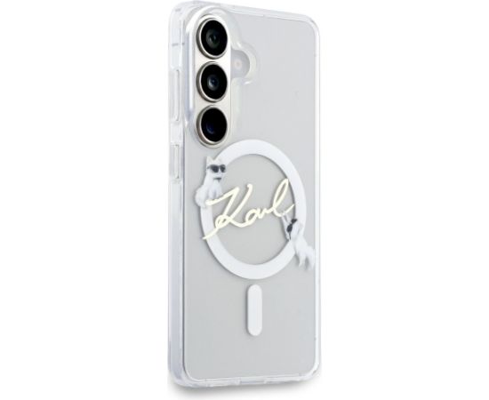 Karl Lagerfeld IML KC Script MagSafe Aizsargapvalks priekš Samsung Galaxy S26 / caurspīdīgs Neoriģinālie Maciņi