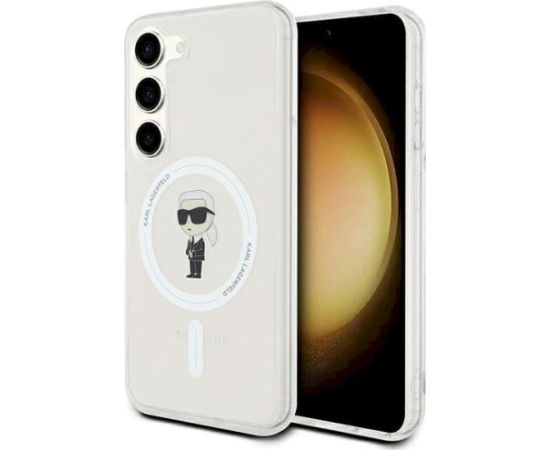 Karl Lagerfeld KLHMS24SHFCKNOT Aizsargapvalks priekš S24 S921 IML Ikonik MagSafe / caurspīdīgs Neoriģinālie Maciņi
