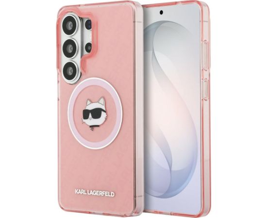 Karl Lagerfeld IML Repeated Choupette MagSafe Case Aizsargapvalks priekš Samsung Galaxy S26 Ultra / rozā Neoriģinālie Maciņi