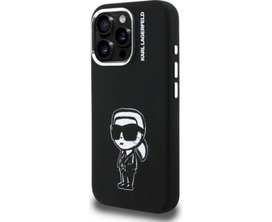 Karl Lagerfeld Silicone Karl Sketch MagSafe Aizsargapvalks priekš iPhone 16 Pro Max / melns Neoriģinālie Maciņi