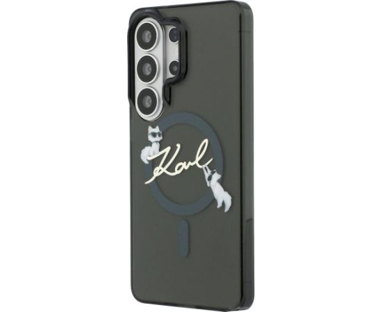 Karl Lagerfeld IML KC Script MagSafe Aizsargapvalks priekš Samsung Galaxy S26 Ultra / melns Neoriģinālie Maciņi