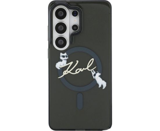 Karl Lagerfeld IML KC Script MagSafe Aizsargapvalks priekš Samsung Galaxy S26 Ultra / melns Neoriģinālie Maciņi