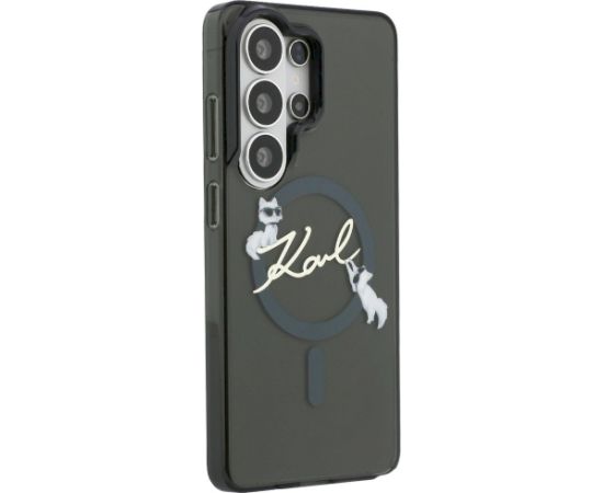 Karl Lagerfeld IML KC Script MagSafe Aizsargapvalks priekš Samsung Galaxy S26 Ultra / melns Neoriģinālie Maciņi