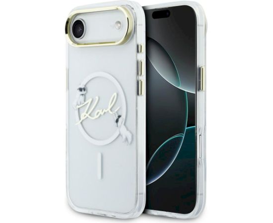 Karl Lagerfeld IML Choupettes Karl Script Logo MagSafe Aizsargapvalks priekš iPhone Air / caurspīdīgs Neoriģinālie Maciņi