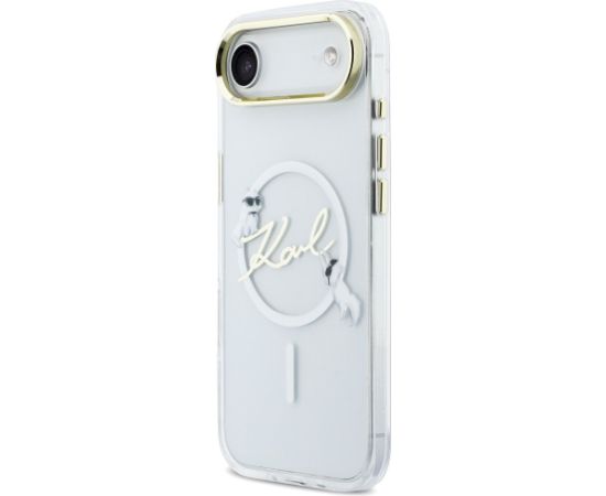 Karl Lagerfeld IML Choupettes Karl Script Logo MagSafe Aizsargapvalks priekš iPhone Air / caurspīdīgs Neoriģinālie Maciņi