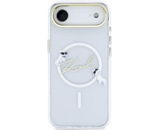 Karl Lagerfeld IML Choupettes Karl Script Logo MagSafe Aizsargapvalks priekš iPhone Air / caurspīdīgs Neoriģinālie Maciņi