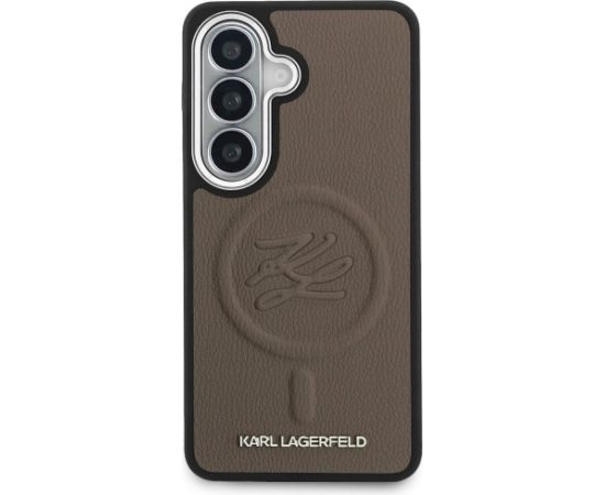 Case Karl Lagerfeld Embossed Ring Initials MagSafe Aizsargapvalks priekš Samsung Galaxy S26 / brūns Neoriģinālie Maciņi