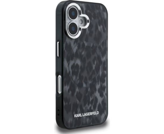 Karl Lagerfeld IML Leopard Pattern MagSafe Aizsargapvalks priekš iPhone 16 / melns Neoriģinālie Maciņi