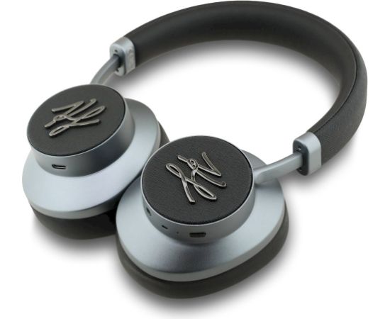 Karl Lagerfeld Grained Initials Bluetooth ANC Bezvadu austiņas / melns Austiņas