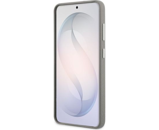 Karl Lagerfeld Saffiano Double Heads Metal Aizsargapvalks priekš Samsung Galaxy S26 / sudraba Neoriģinālie Maciņi